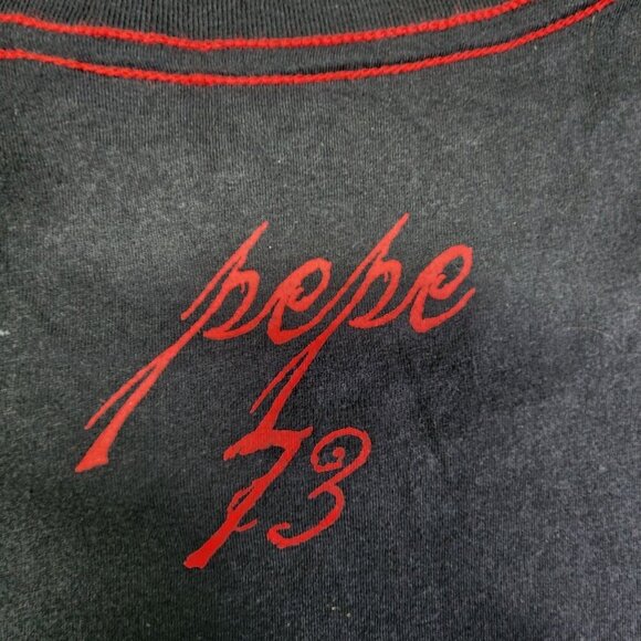 Pepe Jeans Mens Graphic Tee With Immortal Gladiator Design Black/Red Size L - Picture 6 of 9